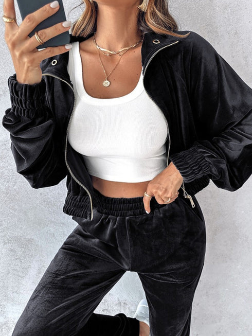 'Ursel' Crop Top and Joggers Set - Celes Fashion